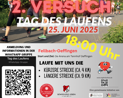 Neuer Termin für den Tag des Laufens
